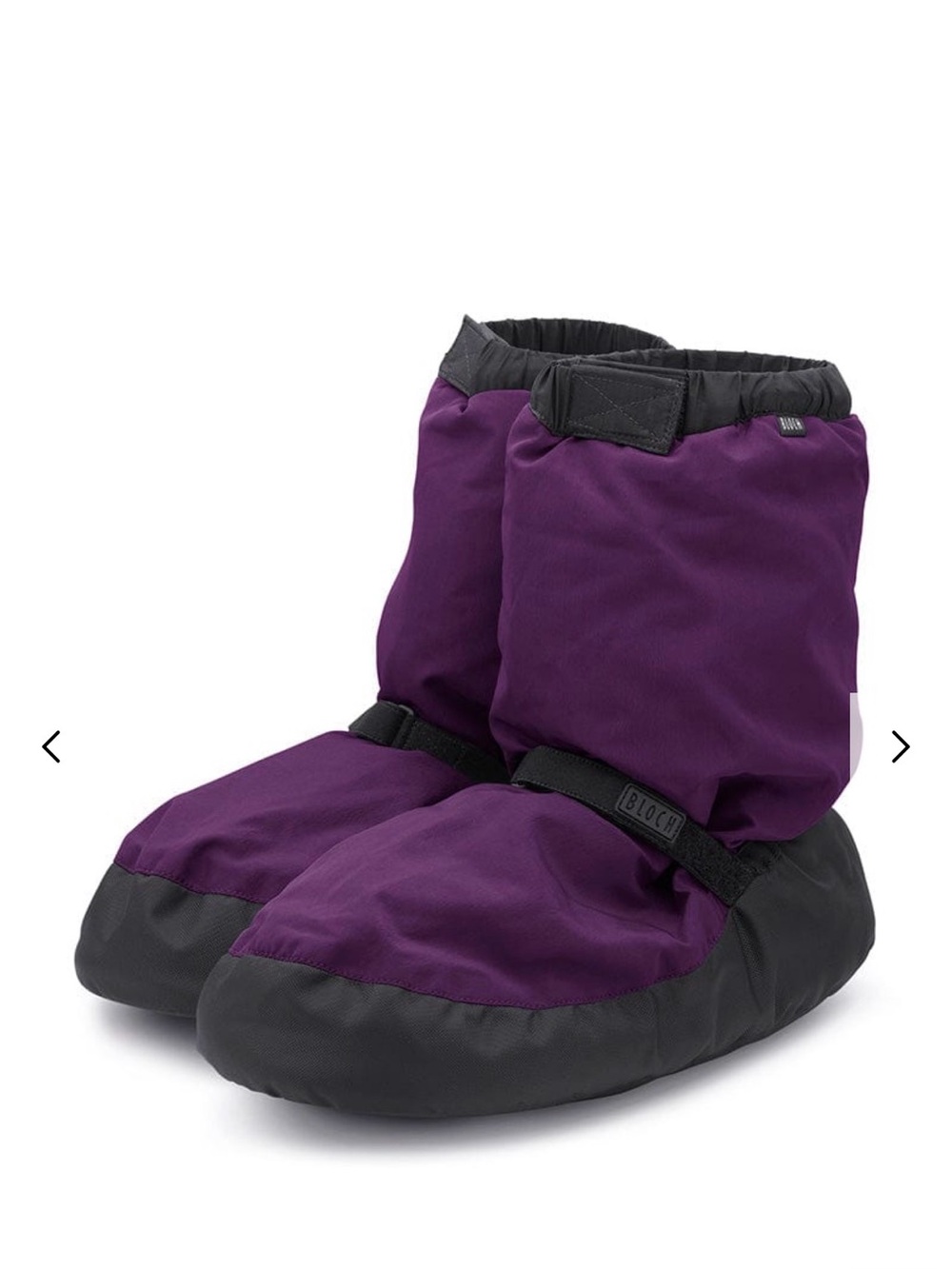 Bloch adult/ teen Purple and Black Cozy Dance Booties